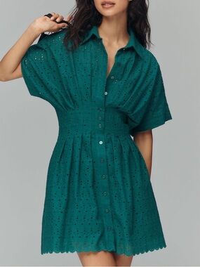 Tobie mini Eyelet ShirtDress by exquise